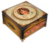 SZKATUŁKA pudełko drewniane VICTORIAN ANGEL 20x20