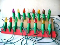 LAMPKI choinkowe Tradycyjne PRL ~~ 1970 ~~ KROKODYLE : PEŁNOSPRAWNE ... !!!