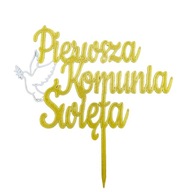 topper na tort dekoracja personalizacja WYBÓR KOLORÓW KOMUNIA ŚWIĘTA!!!