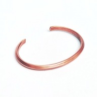 Bransoleta z czystej, polskiej miedzi. Ręczna praca, niespotykany profil.