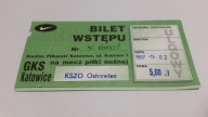 bilet GKS KATOWICE - KSZO OSTROWIEC 02.11.1997
