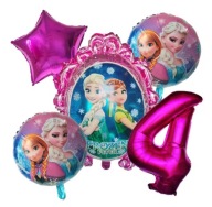 Balon foliowy Elsa Anna 5szt Frozen Kraina Lodu
