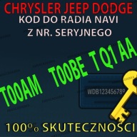 KOD - zdalne ROZKODOWANIE RADIA JEEP CHRYSLER DODGE T00AA T00AM TQ1AA