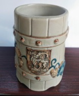 kufel Browar OKOCIM, Bolesławiec , CERAMICZNY, jasny POJ. OK. 0,5L