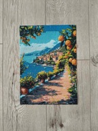 Obraz malowanie diamentami haft Sycylia Włochy krajobraz
