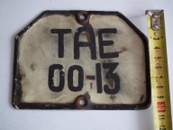 Stara zabytkowa rejestracja