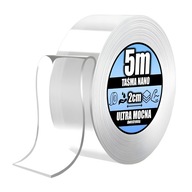 TAŚMA DWUSTRONNA NANO MONTAŻOWA WIELOKROTNEGO UŻYTKU WODOODPORNA 5M