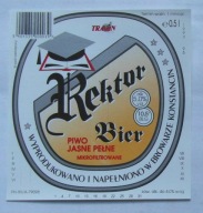 ETYKIETA PIWO JASNE PEŁNE REKTOR BIER BROWAR KONSTANCIN