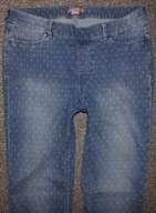 H/Mplus JEANSY RURKI LEGGINSY WYŻSZY STAN KROPKI 42/44 L34