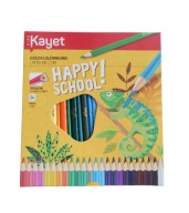 KAYET KIDS KREDKI OŁÓWKOWE TRWAŁE ŁATWE DO TEMPEROWANIA DLA DZIECI 24 kol