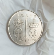 NORWEGIA - 5 KORON 1978 - 350 LAT ARMII (12) - okolicznościowa