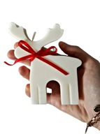 Sojowa świeczka Renifer, wosk sojowy świeczki świąteczne, świeczka prezent