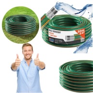 WĄŻ OGRODOWY 3/4 50M 4 WARSTWOWY DO PODLEWANIA ROŚLIN TRAWNIKA GUMOWY