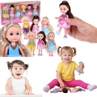 ZESTAW 6 ZABAWKI DLA DZIEWCZYNKI DZIECI LALKI MINI LALECZKI UROCZE LALKA