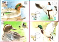 Izrael 1989, MC FDC 4szt. ptaki, kaczki, Świat.Wyst. Filat. EXPO'89