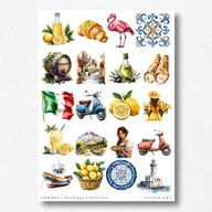 Pachnąca Sycylia - grafiki do wycięcia - elementy do rękodzieła i dekoracji