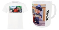 *Zestak* Koszulka Rajdek Wyścigówka i Kubek z Postacjami Rozmiar - 158