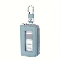 bryloczek etui na klucze BŁĘKITNE mężczyzna samochod dom pilot organizer