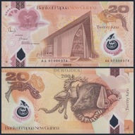 BNB - PAPUA NOWA GWINEA 20 Kina 2007 AA07 000574 # NISKI NUMER # P31a # UNC