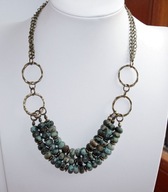 Krótki naszyjnik z turkusu afrykańskiego