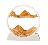 Ruchome piaski w szklanym kole relaksująca dekoracja