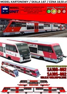 KOLEJE WIELKOPOLSKIE SZYNOBUSY SA105, SA108 MODEL KARTONOWY 1:87 ModelUNIT