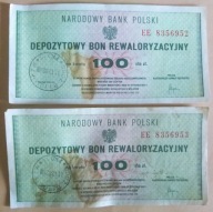 Depozytowy Bon Rewaloryzacyjny 100 złotych