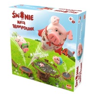 GRA ZRĘCZNOŚCIOWA ŚWINIE NA TRAMPOLINIE RODZINNA ZABAWNA GRA DLA DZIECI