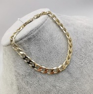 84339 BRANSOLETKA 14K POZŁACANA 25 CM 8,5 MM splot pancerka