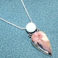 Naszyjnik Peruwiański Różowy Opal