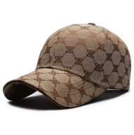 Czapka Z Daszkiem Stylowy Modny Wzór Monogram Regulowana Męska Damska