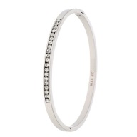85031 Bransoletka srebrna stal chirurgiczna bangle z cyrkoniami