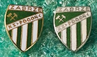 ODZNAKA KS POGOŃ ZABRZE - ZŁOTA - SREBRNA - 2 SZTUKI - KOMPLET