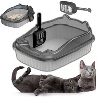 KUWETA DLA KOTA DUŻA SOLIDNA TOALETA WC ŁAZIENKA DLA KOTKA DO DOMU+ŁOPATKA