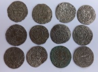 12 sztuk półgrosz Jan Olbracht 1/2 Jana Olbrachta 1492-1501 srebro