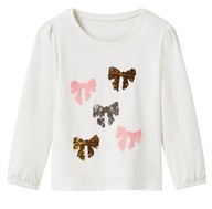 Lupilu Bluzka koszulka dziecięca dziewczęca 110/116 z cekinami