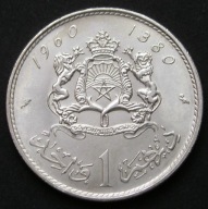 Maroko 1 dirham 1960 - srebro