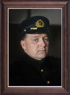 Obraz Romuald Muklewicz portret w drewnianej ramie ze szkłem