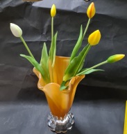 Realistyczne tulipany silikonowe – dekoracyjne kwiaty jak żywe + liście