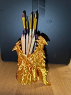 Smok 3D organizer na biurko dekoracja fantasy pojemnik handmade