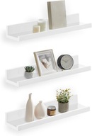 3x PÓŁKA ŚCIENNA REGAŁ WISZĄCY BIAŁY PÓŁKI NA KSIĄŻKI ZESTAW