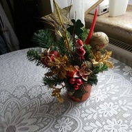 Stroik świąteczny bożonarodzeniowy na stół