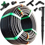 LINIA KROPLUJĄCA ZESTAW 142 ELEMENTY KOMPENSACJA NAWODNIENIE OGRÓD 100M