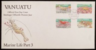 VANUATU 1989 - Mi-Nr. 810 - 813 MORSKIE KREWETKI - FDC