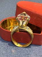 BROSZKA DIAMENTOWA VINTAGE PIERŚCIEŃ Z OLBRZYMIM DIAMENTEM