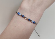 Ręcznie robiona bransoletka znaku zodiaku Strzelec Lapis lazuli chalcedon