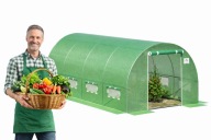 Tunel Ogrodowy Folia UV4 4x2,5m 10m2 Szklarnia 8 Okien Mocny