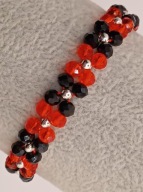 Bransoletka ze szklanych koralików handmade