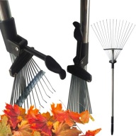 METALOWE GRABIE DO TRAWY I LIŚCI REGULOWANE Z RĄCZKĄ TELESKOPOWĄ 52x160 cm