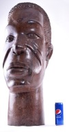 Głowa Murzyna 92 cm XX wiek rzeźba heban